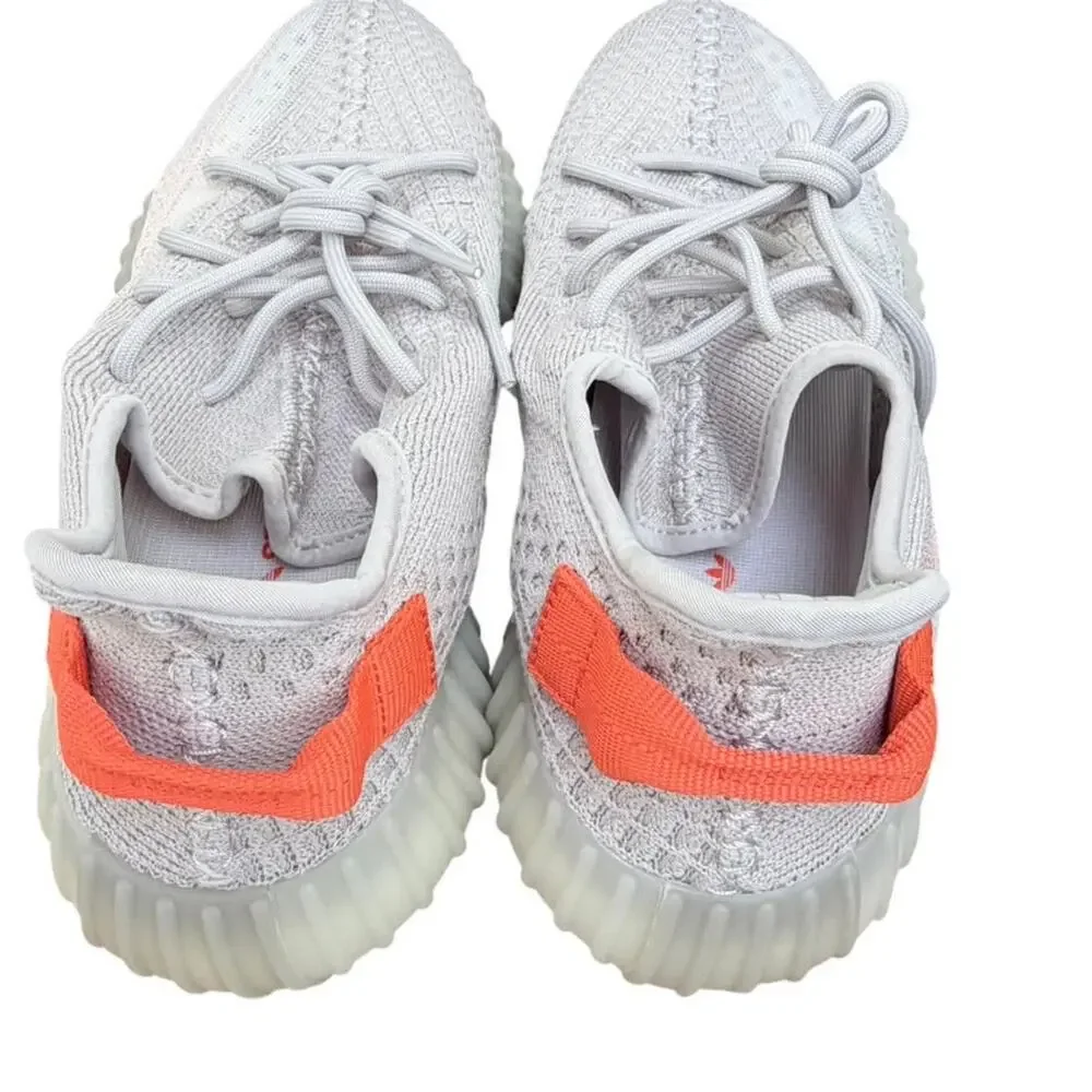 Adidas Yeezy Boost 350 V2 Tail Light FX9017 Grey Orange Primeknit Men Sz 9.5 COA